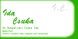 ida csuka business card